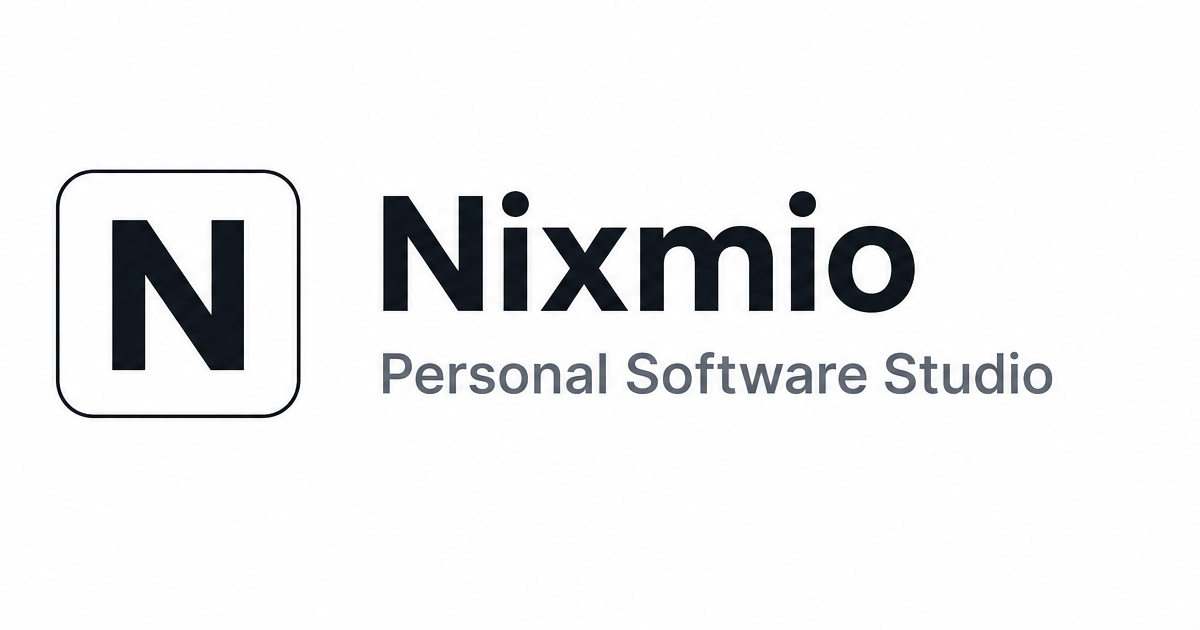 Nixmio — Independent Software Studio by Viacheslav